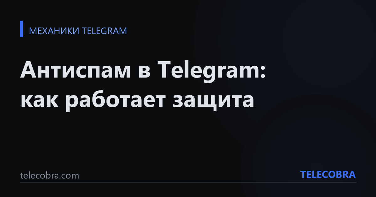 Антиспам в Telegram: как работает защита