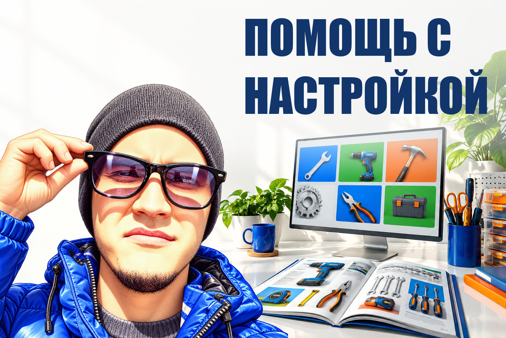 ПОМОЩЬ С НАСТРОЙКОЙ — тематическая обложка с персонажем Telecobra