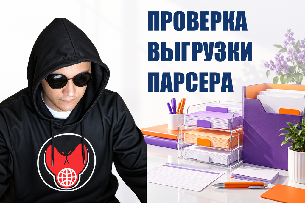 ПРОВЕРКА ВЫГРУЗКИ ПАРСЕРА — тематическая обложка с персонажем Telecobra