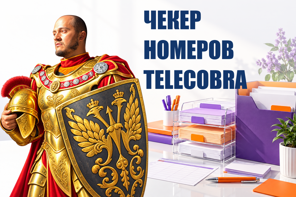 ЧЕКЕР НОМЕРОВ TELECOBRA — тематическая обложка с персонажем Telecobra