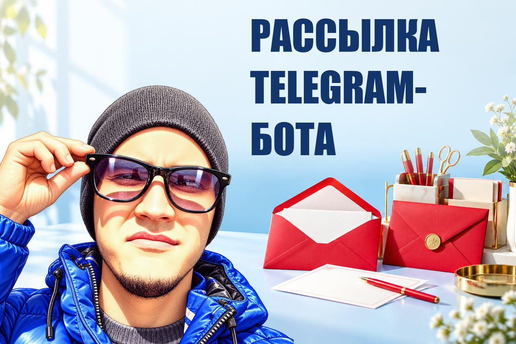 РАССЫЛКА TELEGRAM-БОТА — тематическая обложка с персонажем Telecobra