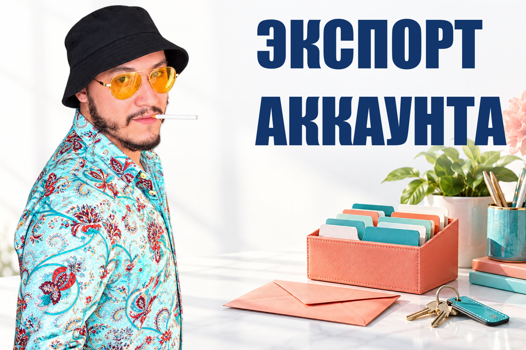 ЭКСПОРТ АККАУНТА — тематическая обложка с персонажем Telecobra
