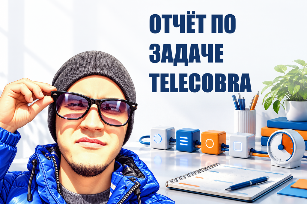 ОТЧЁТ ПО ЗАДАЧЕ TELECOBRA — тематическая обложка с персонажем Telecobra
